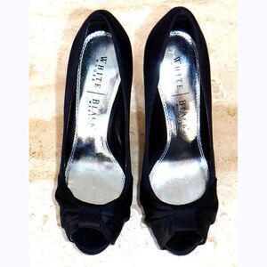 White House Black Market Silk peep toes